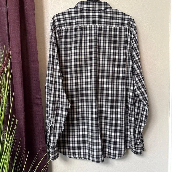 #765 Banana Republic Men’s Plaid Long Sleeve Button-Down Shirt Size XL - Picture 10 of 11